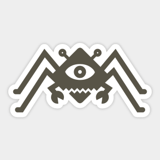 Diamond Spider Crab Dark Gray Sticker